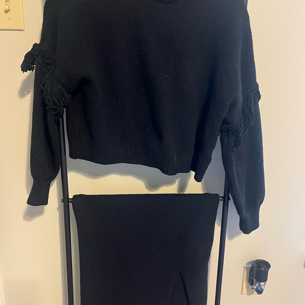 Black Midi Skirt with Elegant Design
